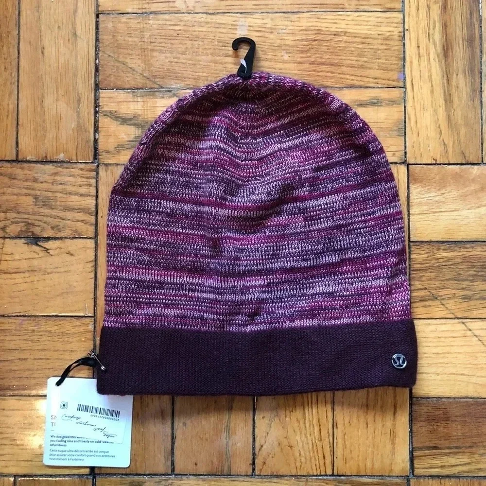 Lululemon Burgundy Beanie Hat winter cozy hat
